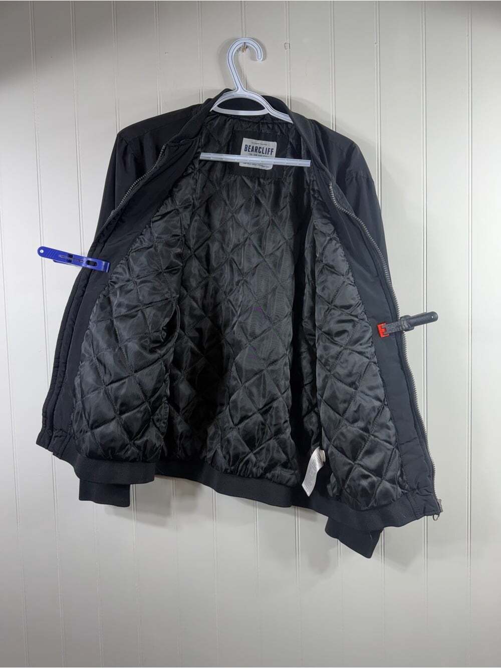 Bearcliff Starter Style Black Quilted Bomber Jacket Men’s Medium - Picture 4 of 6
